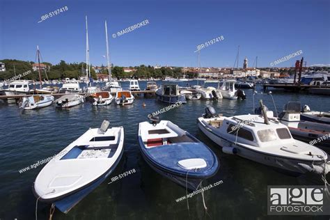 View over marina to town Krk, Croatia, Europe, Stock Photo, Picture And ...