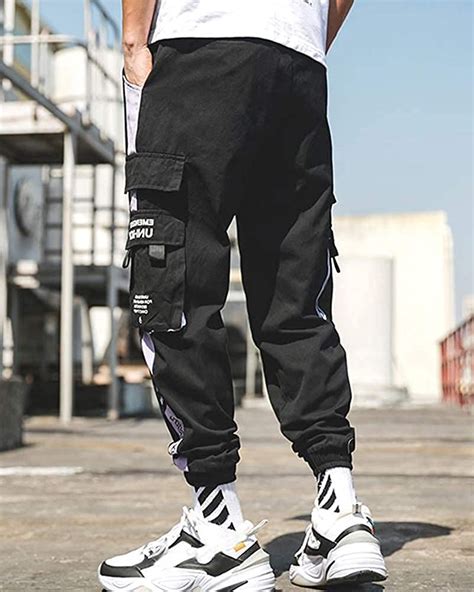 ORANDESIGNE Herren Hip Hop Cargo Hosen Männer Streetwear Techwear Hosen ...