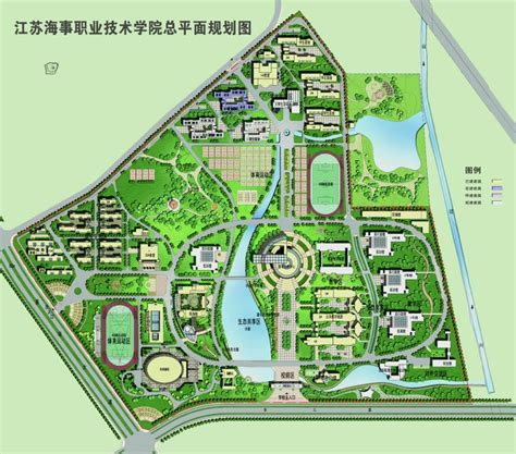 江苏海事职业技术学院总平面规划图