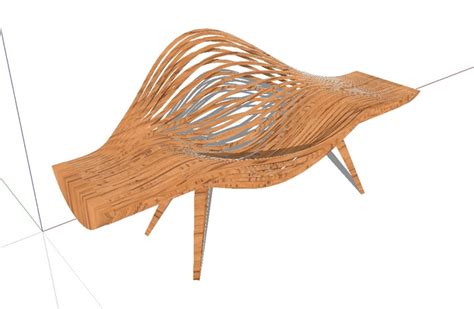 现代异形景观座椅设计su模型[原创]