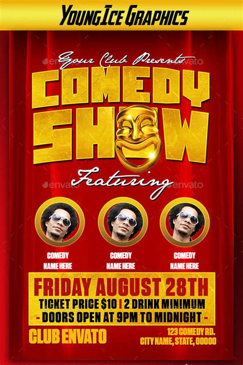 Comedy Show Ticket Template