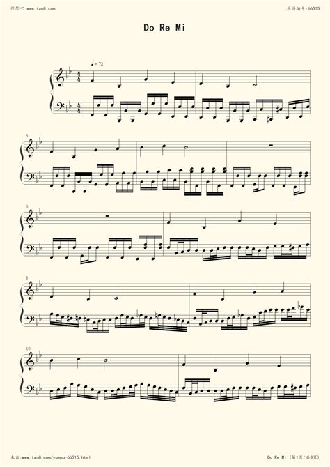 《Do Re Mi,钢琴谱》哆来咪，音乐之声(The Sound of Music,Maria（五线谱 钢琴曲 指法）-弹吧|蛐蛐钢琴网