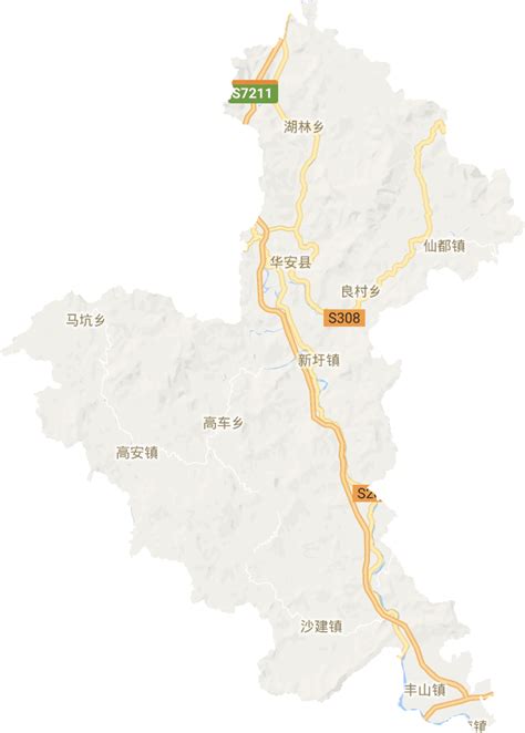 华安县地图,华安县,华安县高安镇_大山谷图库