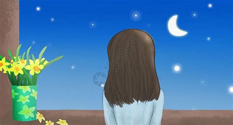 仰望星空的女孩插画图片下载-正版图片400082268-摄图网