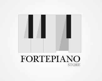 钢琴店标志 - LOGO世界
