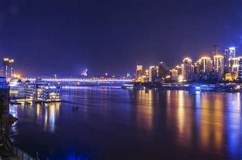 涪陵江上重庆夜景高清图片下载-正版图片500518059-摄图网