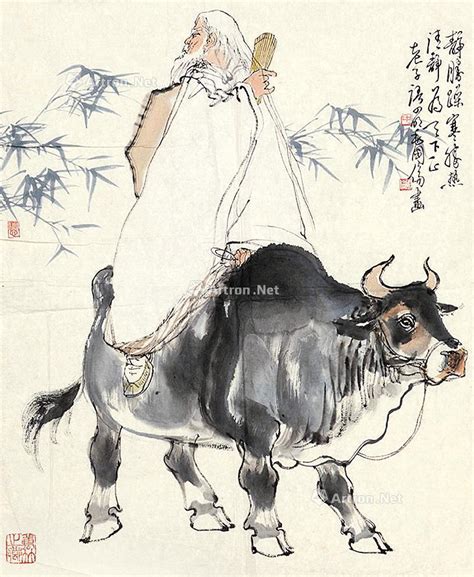 老子骑牛图图片