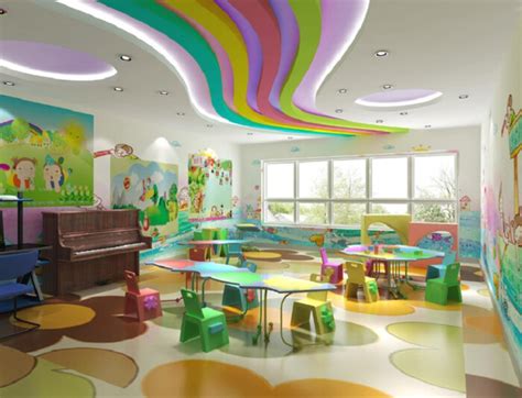 幼儿园多功能厅墙面布置图片大全 – 设计本装修效果图