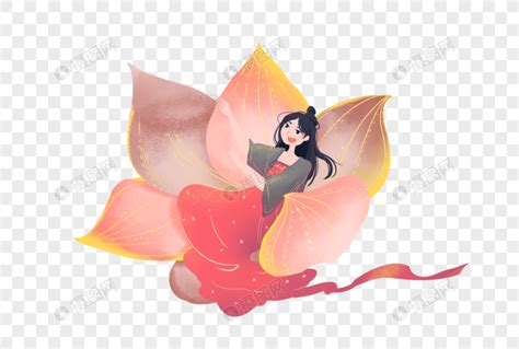古风元素荷花头像女生版