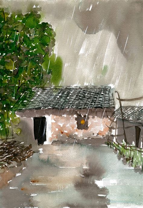 儿童学画画教程:下雨天-露西学画画