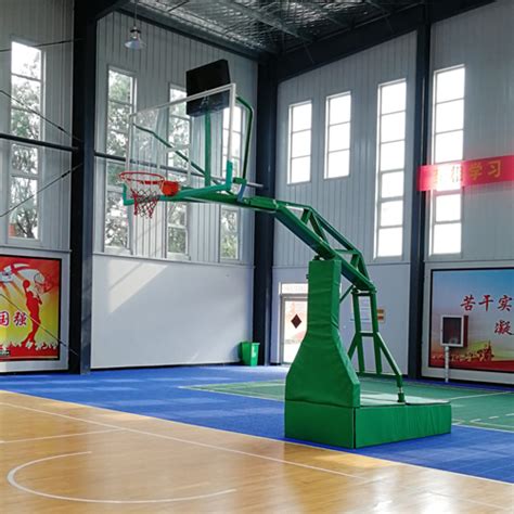 重庆体育用品批发预埋篮球架钢化玻璃篮板型号EG-8A渝天泽篮球架-阿里巴巴