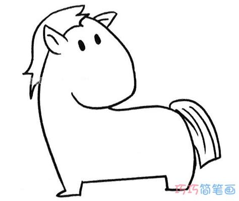 马简笔画图片