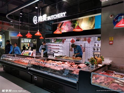 肉类,销售食品火腿杂货店摊位高清图片下载-正版图片300403646-摄图网