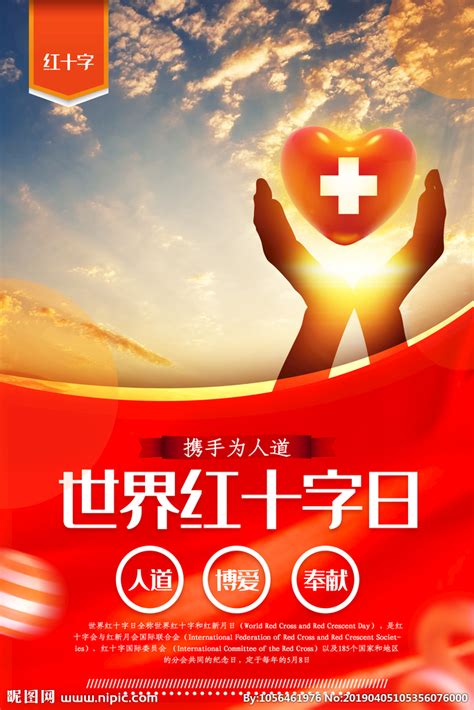简约红十字会日宣传海报图片下载_红动中国