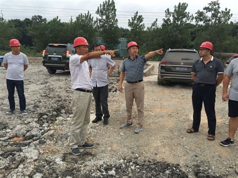 省水投建设公司董事长洪余和到上饶三江导托渠工程项目调研