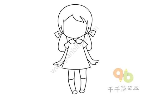 可爱卡通女生手绘漫画人物素材图片免费下载-千库网