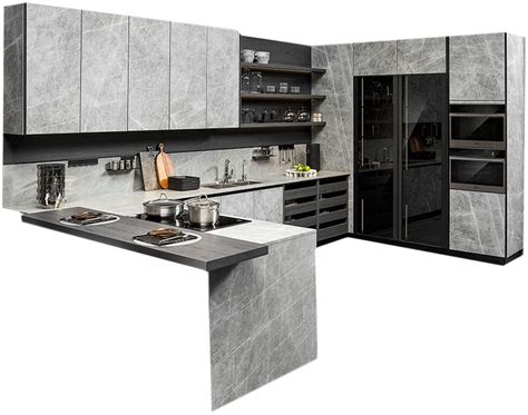 欧派铂尼思海特兰系列现代整体定制厨房橱柜_设计素材库免费下载-美间设计