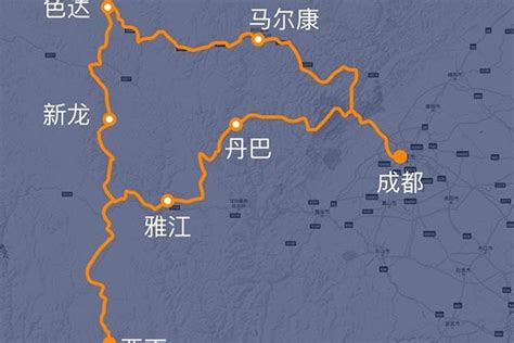 川西小环线地图图片