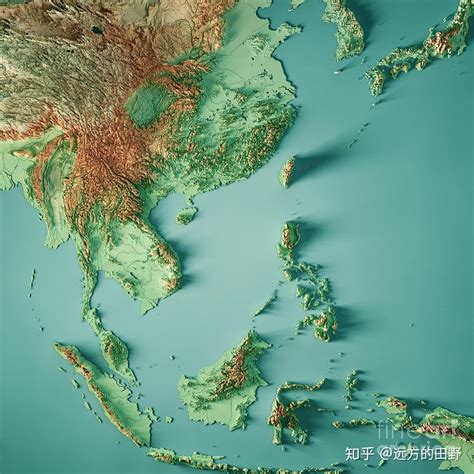 中国地势图图片