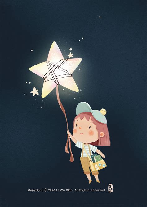 摘星星的人|插画|儿童插画|WinnieN - 原创作品 - 站酷 (ZCOOL)
