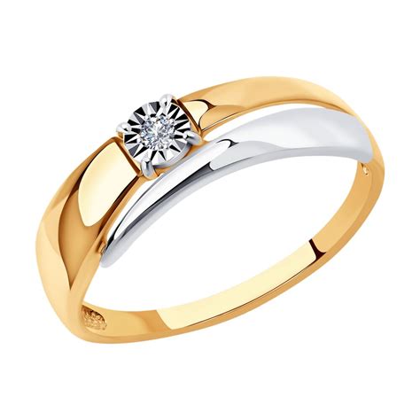 Золотое кольцо SOKOLOV 1011542 с бриллиантом: Золото 585° пробы ...