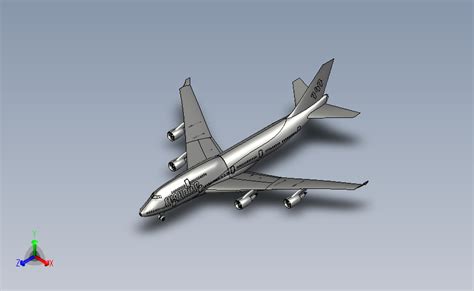 【飞行模型】波音747客机模型3D图纸 Solidworks设计 IGS STEP格式 飞机建模 - 知乎