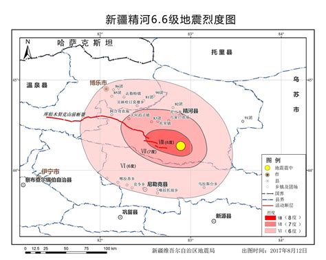 新疆地震局发布新疆精河6.6级地震烈度图|新疆|地震局|地震_新浪新闻