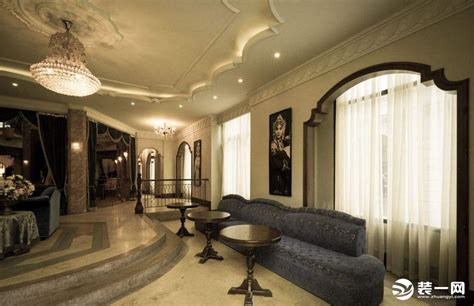 复古精致咖啡色欧式风格客厅装修设计-房天下装修效果图