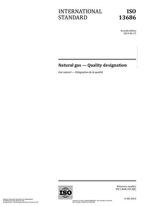 ISO 13686:2013 天然气.质量指标 标准全文
