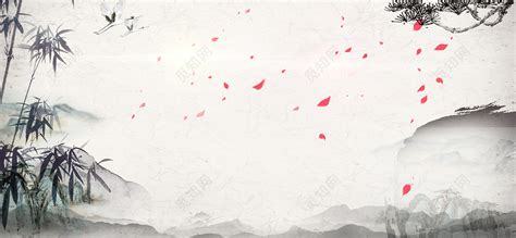 古风山景背景图图片