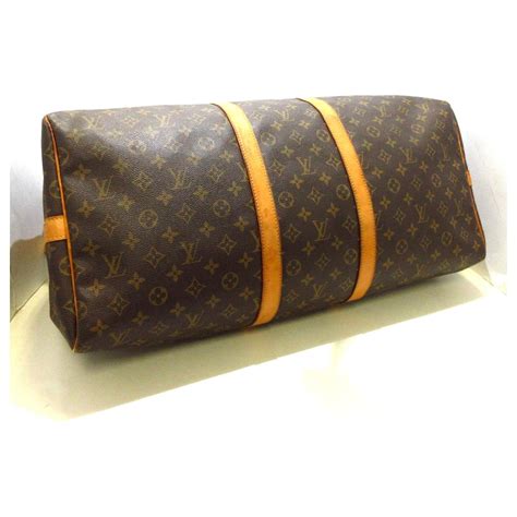 Louis Vuitton Keepall Bandouliere 55 Brown Cloth ref.402225 - Joli Closet