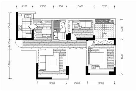 2018两室两厅两卫户型图-房天下装修效果图