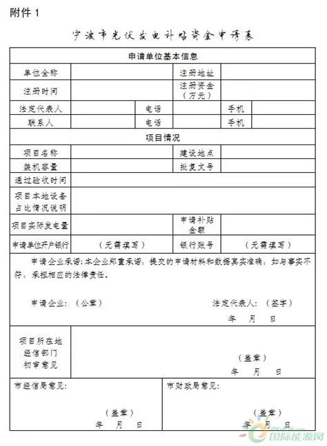宁波市光伏发电补贴资金 （第六次）申报工作的通知-国际太阳能光伏网
