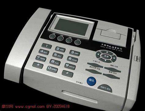 邮政储蓄银行的电话传真机,MAYA模型_通讯设备模型下载-摩尔网CGMOL