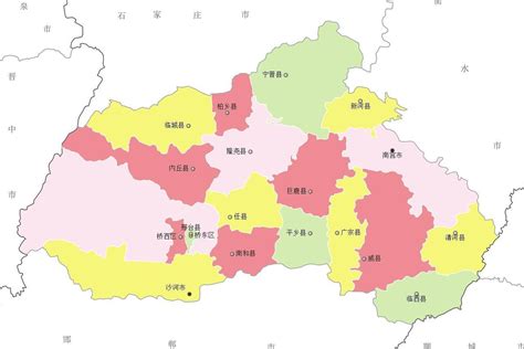 邢台各区县分布图-地图网