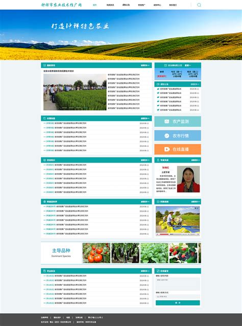 农业企业官网/农产品/农业技术/农业资讯网站|网页|门户网站|xiaojing_0331_原创作品-站酷ZCOOL