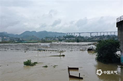 受近期降雨影响云南玉龙县金沙江水位超警戒线导致部分农田被淹-高清图集-中国天气网云南站