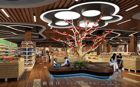 细节完美的仙桃商场装修设计方案由天霸设计提供_美食广场设计公司-站酷ZCOOL