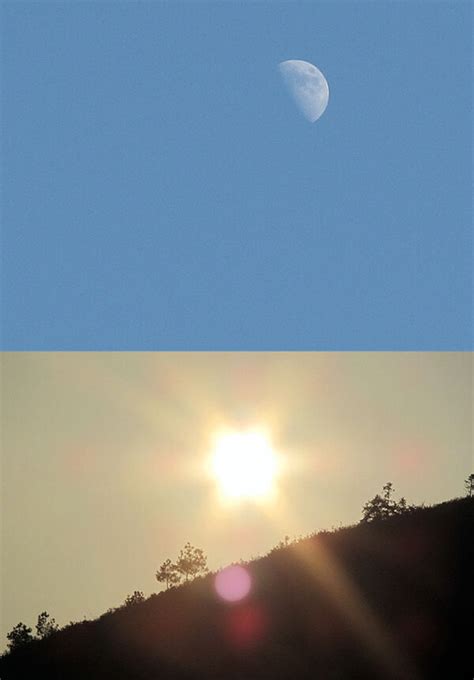 日月@梅里雪山日月同辉奇观 形成绝美的“日照金山”美景 梅里|雪山|日月|