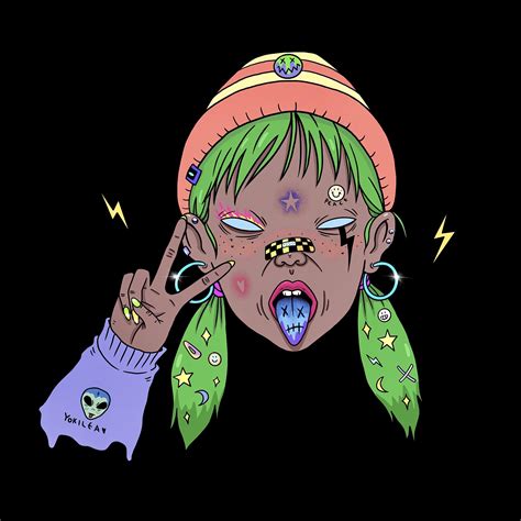非主流女孩涂鸦头像