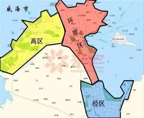 威海市各区划分图,威海市区域划分图,划分_大山谷图库