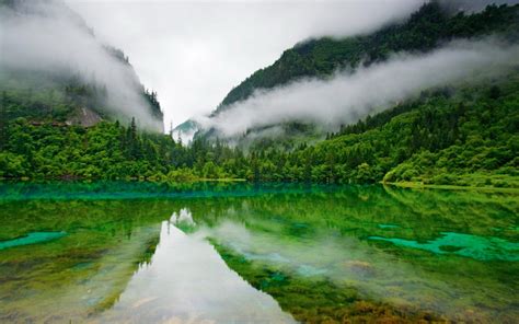 青山绿水的仙境摄影背景图图片免费下载_红动中国