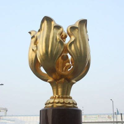 不锈钢紫荆花 广场景观雕塑-宏通雕塑