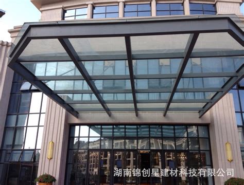 上海市区轻钢结构玻璃雨棚 门头通道屋顶钢架夹胶玻璃顶棚挡雨篷-阿里巴巴