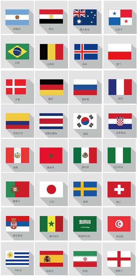 2018世界杯足球赛32个国家国旗|平面|标志|妖瓜子 - 原创作品 - 站酷 (ZCOOL)