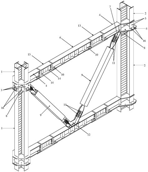 一种可恢复功能的装配式异形柱钢框架-支撑结构体系