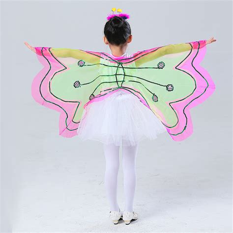 六一新款儿童舞蹈裙子蜜蜂蝴蝶演出服女童虫儿飞表演服昆虫演出服-阿里巴巴