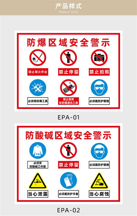 防爆防酸碱罐区区域安全警示牌重大危险源安全标志提示标识警告牌-阿里巴巴