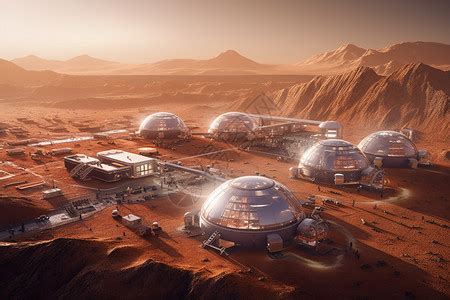 未来派人类火星殖民地图片素材-正版创意图片600513359-摄图网