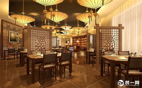 大型中式餐厅装修设计效果图_岚禾中式餐厅设计